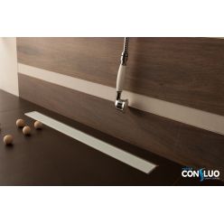 Водосточный трап Pestan Confluo Frameless Line 750 White Glass, 13701214 двухсторонняя дизайн-вставка
