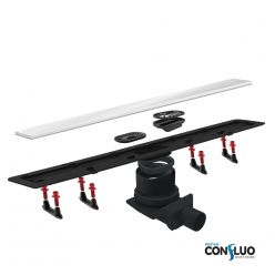 Водосточный трап Pestan Confluo Frameless Line 750 White Glass, 13701214 двухсторонняя дизайн-вставка