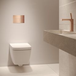 Металлическая панель смыва унитаза TECEsquare II 9240839 с цветным PVD покрытием, глянец позолоченный