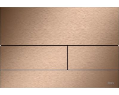 Металлическая панель смыва унитаза TECEsquare II 9240840 с цветным PVD покрытием, сатин, красный позолоченный