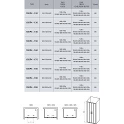 Душевая дверь Ravak 10DP4-190 белый + транспарент, 0ZKL0100Z1