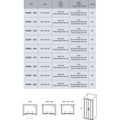 Душевая дверь Ravak 10DP4-200 блестящий + транспарент, 0ZKK0C00Z1