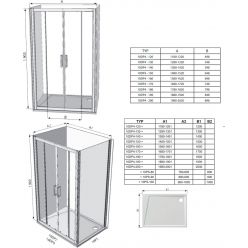 Душевая дверь Ravak 10DP4-170 блестящий + транспарент, 0ZKV0C00Z1