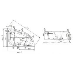 Ванна акриловая 150х100 Jacob Delafon Micromega Duo R E60218RU-00