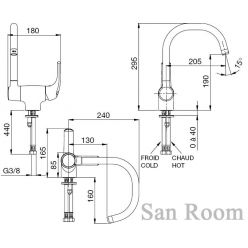 Смеситель для мойки Jacob Delafon Nateo E76250-CP