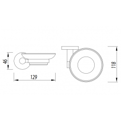 Мыльница Omnires Modern, MP60420CR