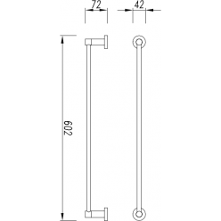 Вешалка для полотенца Omnires Modern 60,2 см, MP60216BL