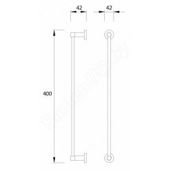 Вешалка для полотенца Omnires Modern 40 см, MP60214CR