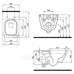 Унитаз подвесной Kolo MODO PURE c сиденьем микролифт безободковый L33123000 + L30116000