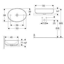 Умывальник Geberit VariForm 55x40 см (500.771.01.2)