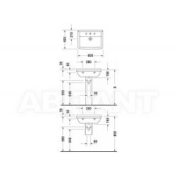 Умывальник Duravit Starck 3 0300600000, 60x45 см