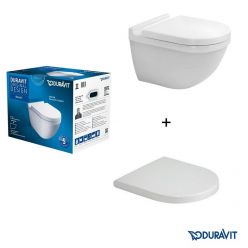 Подвесной унитаз Duravit Starck 3 Rimless (с крышкой SoftClose) 45270900A1