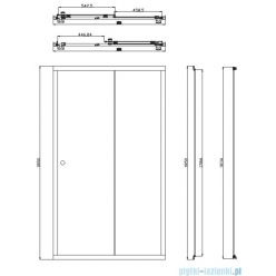 Душевой уголок Omnires BRONX 110x80x185, стекло прозрачное S2050110+10P80 