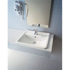 Умывальник Duravit Starck 3 0302560000, встраиваемый сверху 56x46.5 см с переливом