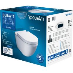 Подвесной унитаз Duravit Starck 3 Rimless (с крышкой SoftClose) 45270900A1