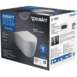 Подвесной унитаз Duravit Me by Starck Rimless (с крышкой SoftClose) 45300900A1 укороченный