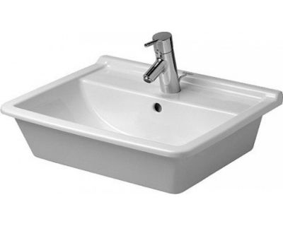 Умывальник Duravit Starck 3 0302560000, встраиваемый сверху 56x46.5 см с переливом