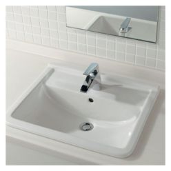 Умывальник Duravit Starck 3 0302560000, встраиваемый сверху 56x46.5 см с переливом