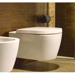 Подвесной унитаз Duravit Me by Starck Rimless (с крышкой SoftClose) 45300900A1 укороченный