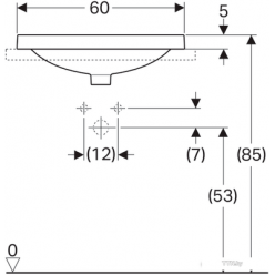 Умывальник Geberit VariForm 60x40 см (500.730.01.2)