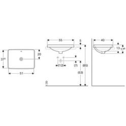 Умывальник Geberit VariForm 55х40 см (500.739.01.2)