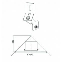 Комплект из двух стальных уголков для углового крепления инсталляции Oli QUADRA  719183