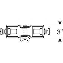 Соединение угловое Geberit GIS, 461.804.00.1