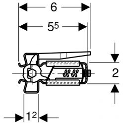 Соединитель быстрого монтажа для профиля Geberit GIS, 461.200.00.1