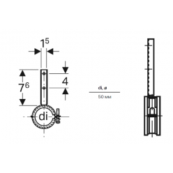 Хомут для канализационной трубы 50 мм Geberit GIS, 461.180.00.1