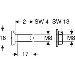 Фиксирующая гайка Geberit GIS, 461.006.00.1