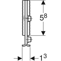 Угловое ребро жесткости каркасной системы Geberit GIS для монтажа свободностоящей перегородки, 461.660.00.1