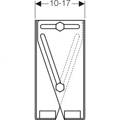 Угловое ребро жесткости каркасной системы Geberit GIS для монтажа свободностоящей перегородки, 461.660.00.1
