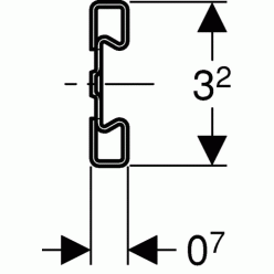 Направляющая Geberit GIS, L-2500 мм, 461.085.00.1