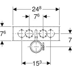 Модуль Geberit GIS для установки раковины на каркасную систему 24,8 см, 461.430.00.1