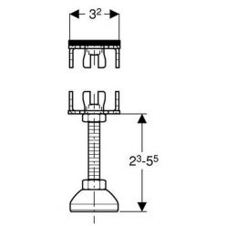 Комплект опорной ножки Geberit GIS, 461.805.00.1