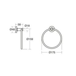 Полотенцедержатель кольцо Ideal Standard IOM A9130AA