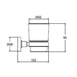 Держатель зубных щеток со стаканом Ideal Standard IOM A9120AA матовое стекло