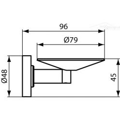 Мыльница с держателем Ideal Standard IOM, антивандальная A9129AA 