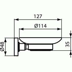 Мыльница с держателем Ideal Standard IOM, матовое стекло A9122AA