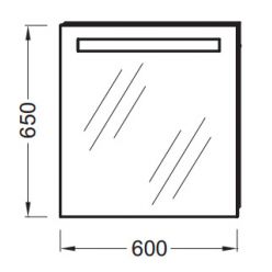 Зеркало с подсветкой 60 см Jacob Delafon Parallel EB1411-NF