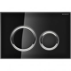 Смывная клавиша Geberit Sigma21 115.884.SJ.1, двойной смыв, черное стекло