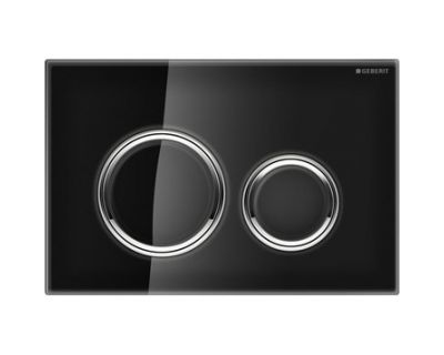 Смывная клавиша Geberit Sigma21 115.884.SJ.1, двойной смыв, черное стекло