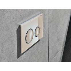 Смывная клавиша Geberit Sigma21 115.884.TG.1, двойной смыв, песочное стекло