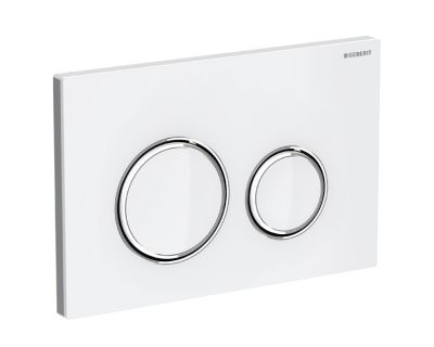Смывная клавиша Geberit Sigma21 115.884.SI.1, двойной смыв, белое стекло