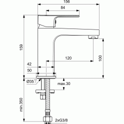 Смеситель для умывальника Ideal Standard Cerafine BC553AA