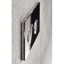 Смывная клавиша Geberit Sigma21 115.884.SJ.1, двойной смыв, черное стекло