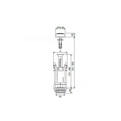 Клапан двойного слива OLI Atlas Cable 022369