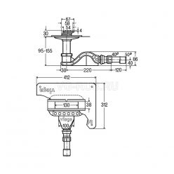 Базовый элемент душевого лотка VIEGA Advantix Cleviva, 794408 DN 40/50