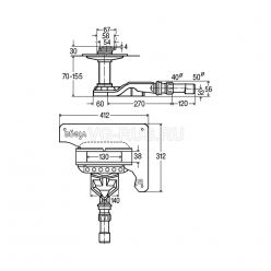 Базовый элемент душевого лотка VIEGA Advantix Cleviva, 794415 (плоская модель) DN 40/50