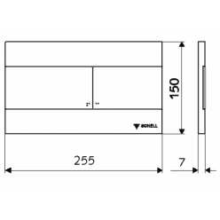 Панель смыва механическая Schell PLACE нержавеющая сталь 030702899
